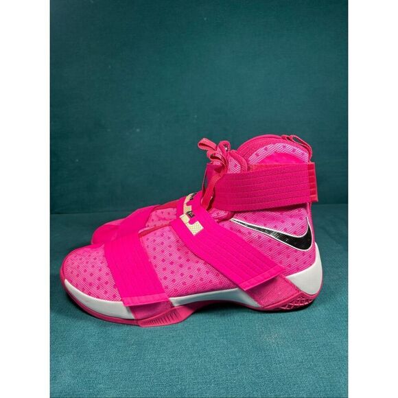 Nike LeBron Soldier 10 X TB “Kay Yow” Pink Basketball Shoes Men’s Size 13 844374